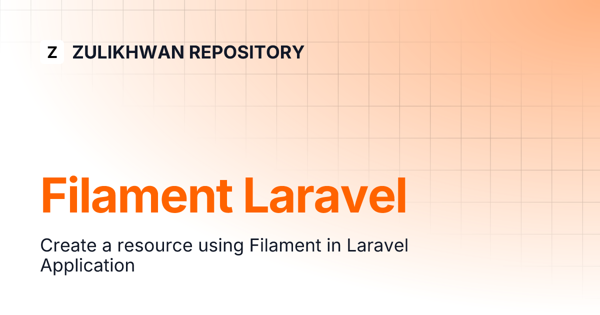 Filament laravel zulikhwan repository